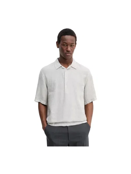 BARENA VENEZIA polo lniane Camicia Mola szara