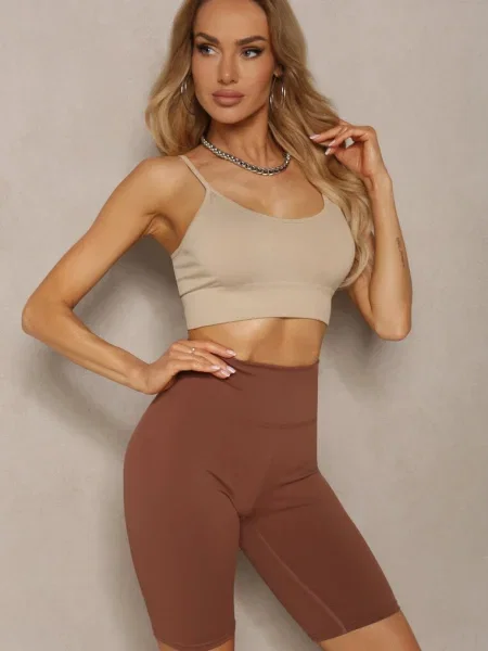 Șorturi Ciclism Talie Înaltă din Nanestia maro