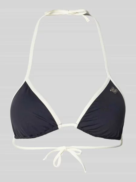 Góra od bikini z aplikacją z logo model Niki' Guess czarne