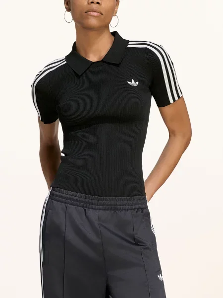 Adidas Originals Žerzejová Polokošile Cali černá bílá