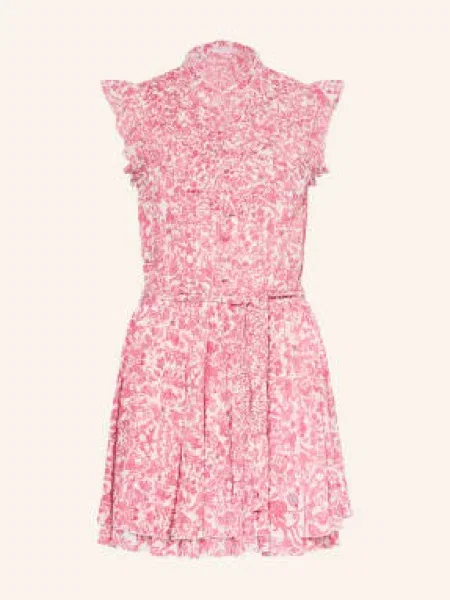 Poupette St Barth Plážové Šaty Callie růžová bílá