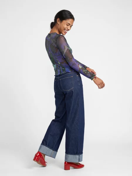 Tricou Desigual cu buline violet