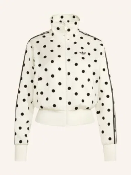 Adidas Originals Saténová Bunda Satin Polka Dots / černá bílá