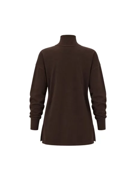 Sweter z golfem Marella do golfa brązowy