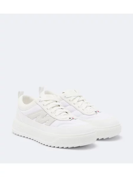 Sneakerși Moncler din piele cu platformă alb