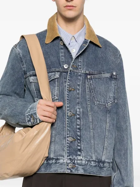 Дънково яке Jw Anderson от рипсено кадифе синьо