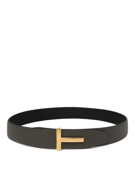 Pasek Tom Ford skórzany dwustronny szary
