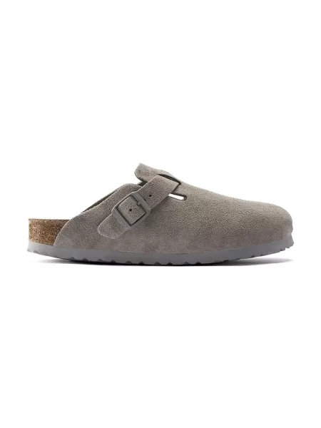 Tenisice Birkenstock od brušene kože kamenje siva