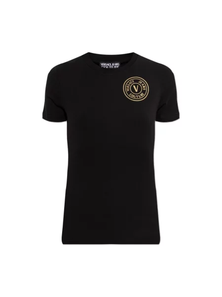 Koszulka Versace Jeans Couture z logo czarna