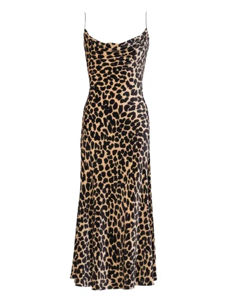 Rochie Balmain de catifea cu imagine cu model leopard