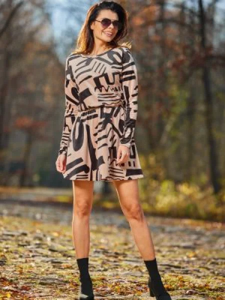 Sukienka mini Awama brązowa