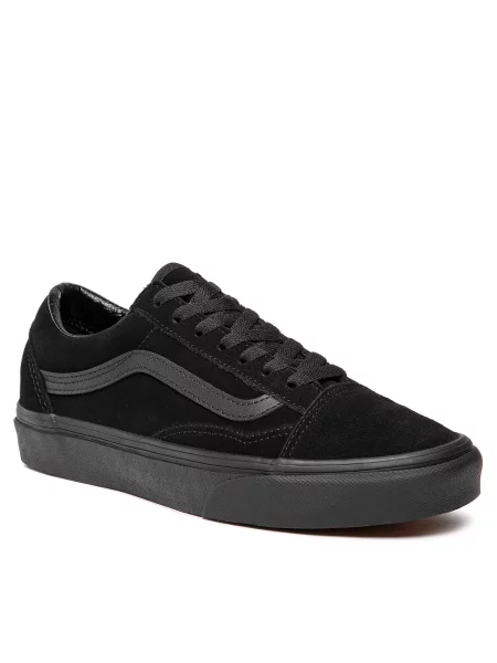 Tenisice Vans Old Skool od brušene kože crna