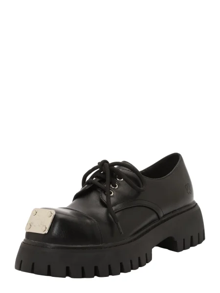Koi Footwear Šnurovacie topánky Gehrman / strieborná čierna