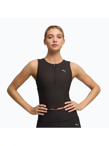 Top de alergare pentru femei PUMA Run Lightstride Crop Top puma black negru
