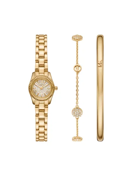 Michael Kors Zestaw zegarek i bransoletka Lexington Set Złoty