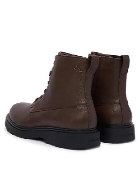 Gležnjače Calvin Klein Combat Ess Lace Up Boot Lth smeđa