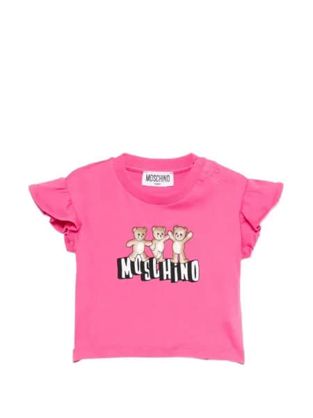 Koszulka dziecięca Moschino różowa