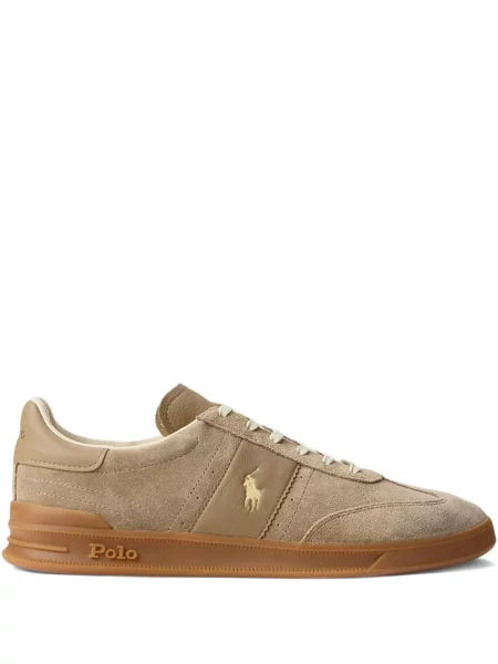 Briaunotas pusiau užtrauktukas zomšinės bokseriai Polo Ralph Lauren balta