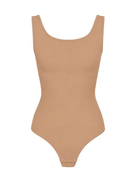 Cfab Alakformáló body Tank Sculpting Bodysuit with String' bézs