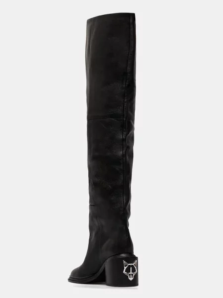 Naked Wolfe bőr csizma Nature magassarkú Nature Nappa Prince Leather Black fekete