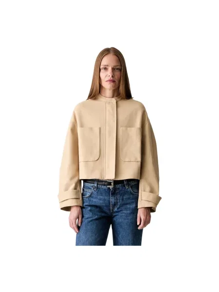 Kurtka Maison Kitsune beżowa