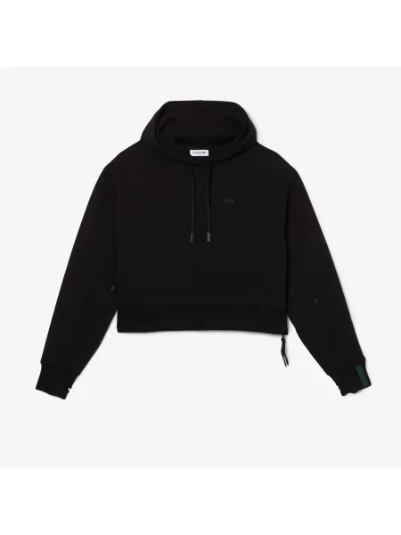 Lacoste Krótka Bluza Z Kapturem czarna