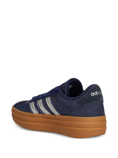 Komplet dresowy Adidas koronkowy sznurowany w paski różowy