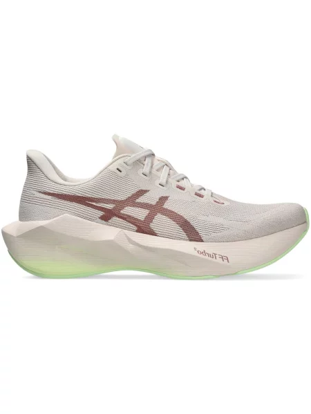 ASICS Bežecká obuv Novablast 6 béžová / hnedá / neónovo zelená ružová