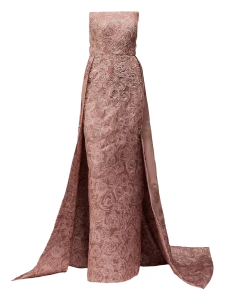 Rochie maxi Tha Seen cu paiete de costum roz