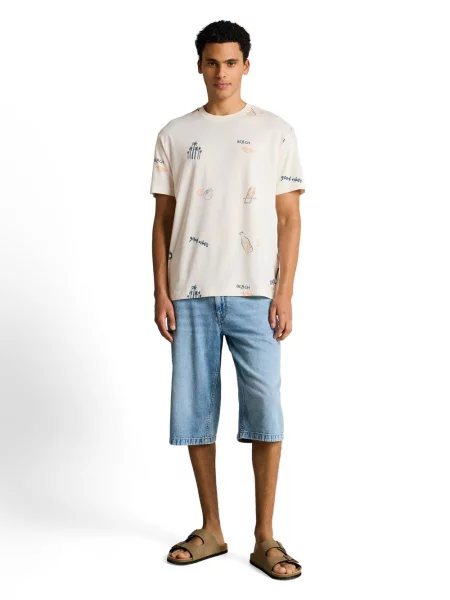 Tom Tailor Denim Koszulka Mężczyźni S beżowy