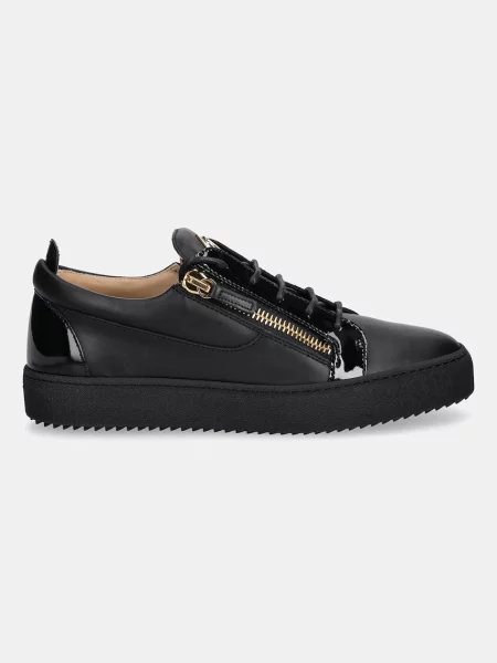 Giuseppe Zanotti sneakersy skórzane Maylondon czarny