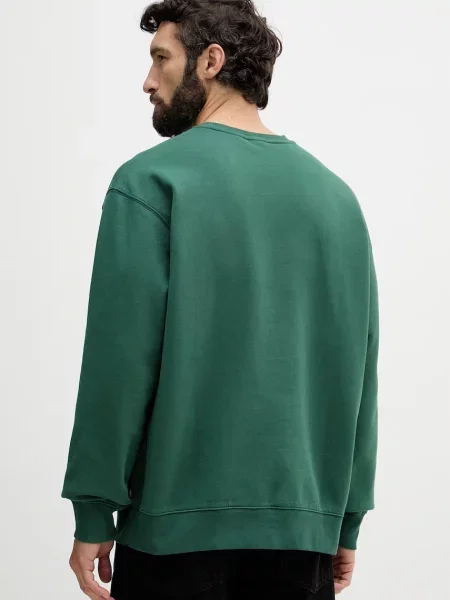 Levi's bluza z bawełną RELAXD GRAPHIC CREW zielona