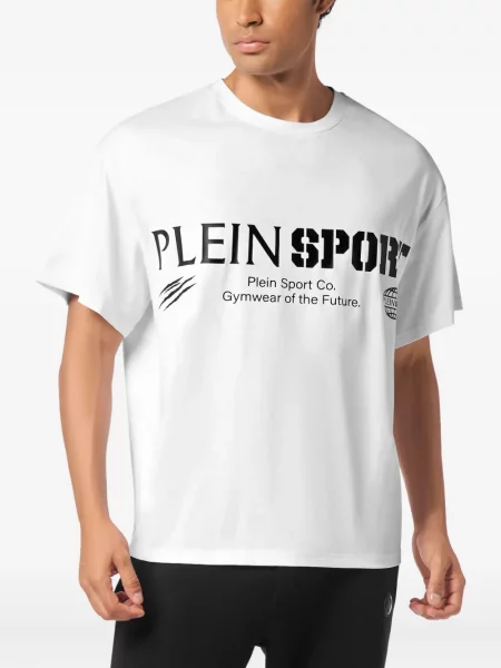 Tricou Plein Sport cu imagine alb