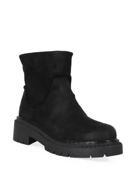 Cizme scurte Ash cu broderie negru
