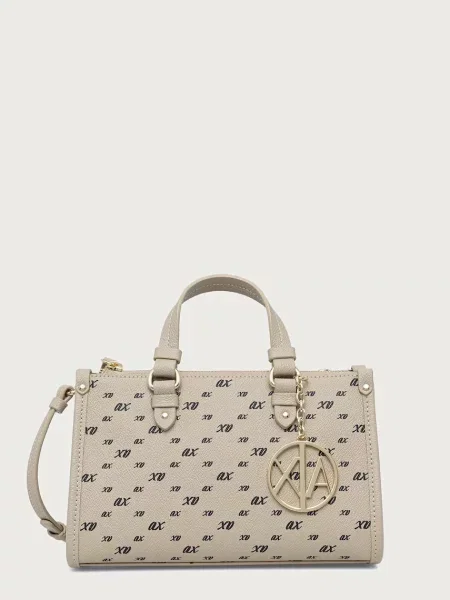 Armani Exchange geantă crossbody pentru femei cu imitație de piele bej