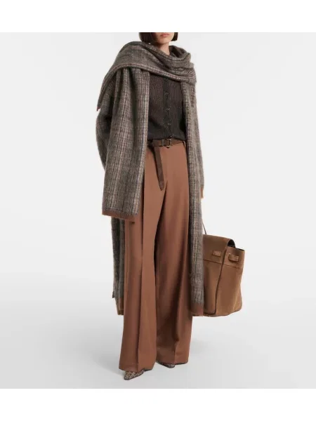 Pantaloni Brunello Cucinelli de lână maro