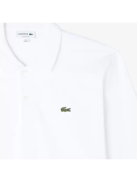 Lacoste Koszulka Polo Z Długim Rękawem Classic Fit biała
