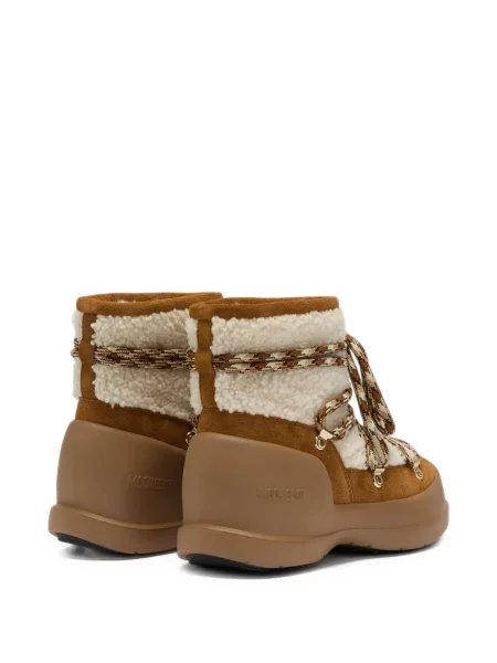 Botine Moon Boot din piele de oaie maro