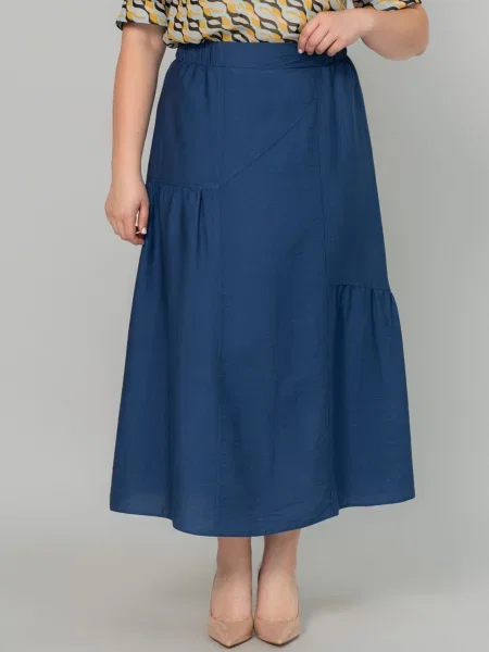 Лляні Спідниці All Posa синій