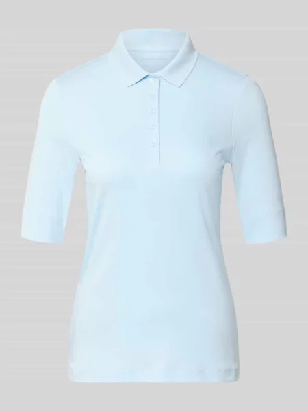 Koszulka polo o kroju slim fit z listwą guzikową i rękawem o dł. Christian Berg Woman