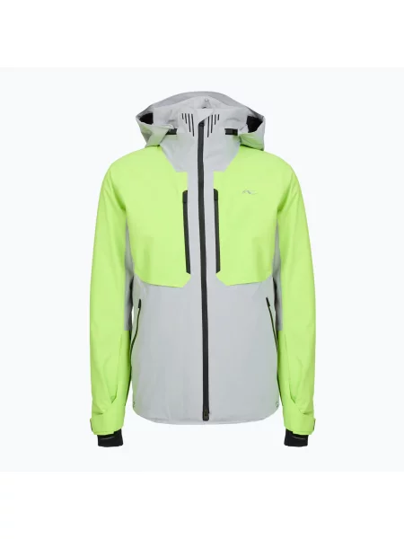 Kurtka narciarska KJUS Ligety alloy/limelight szara