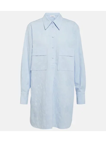 Cămașă Chloé din jacard albastru