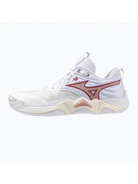Дамски обувки за волейбол Mizuno Wave Momentum Elite white/rose elegance/lava falls бяло