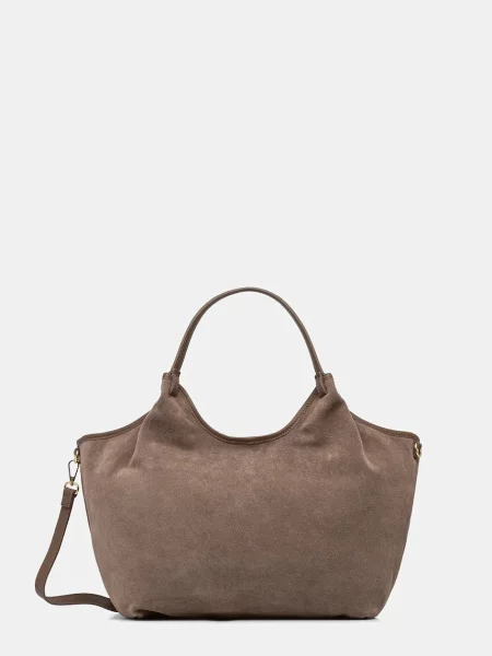 Answear.LAB geantă shopper pentru femei piele întoarsă maro