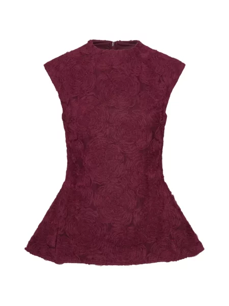 Top Rotate Birger Christensen cu model floral roșu