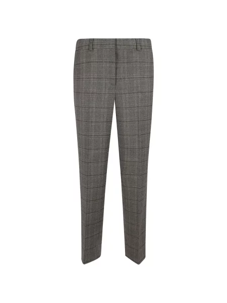 Pantaloni Peserico în carouri gri