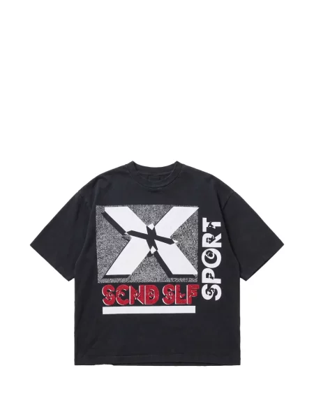 Tricou sport Secnd Slf cu imagine negru