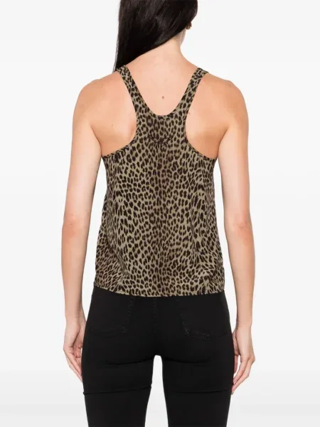 Top Zadig&voltaire cu imagine cu model leopard verde