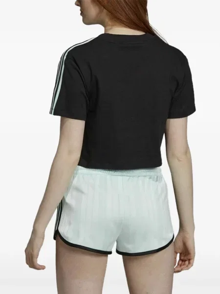 Велурен боди Adidas с принт на цветя розово