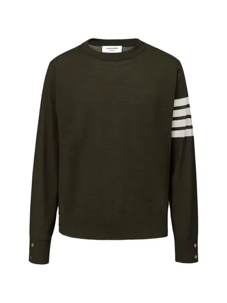 Pulover Thom Browne cu dungi verde
